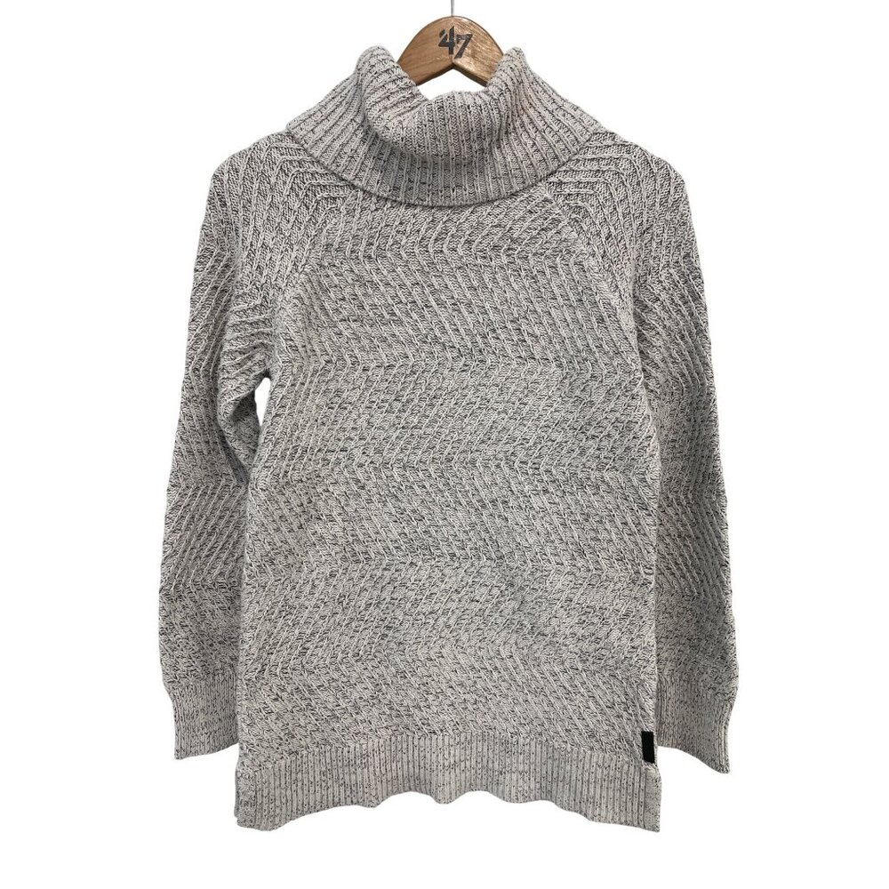 Roots Sweater Size Small Turtleneck Long Sleeve Pullover Heather Gray Knitwear